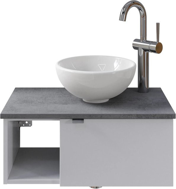 Pelipal Einzelwaschtisch Serie 6915 Weiß mit Softclose Breite: 61 cm - Bild 1