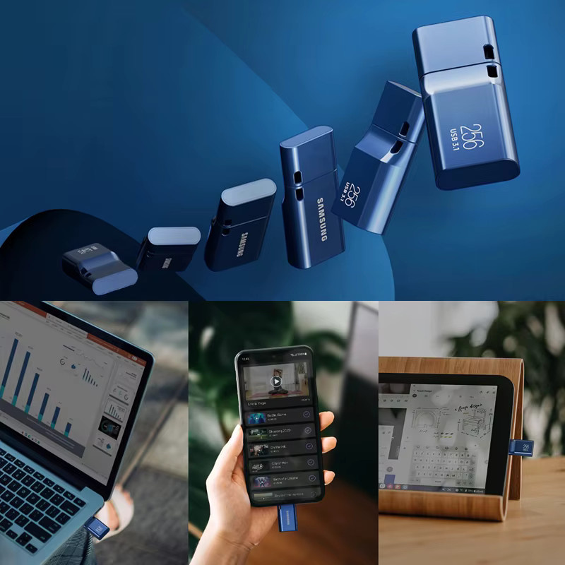 Samsung USB Typ-C Flash-Laufwerk in Blau für Smartphone, Tablet und PC - Bild 5