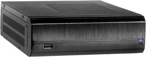Inter-Tech JX-500 Mini-Tower PC-Gehäuse in Schwarz mit Mini-ITX Unterstützung und USB-C sowie USB-A Anschlüssen - Bild 1