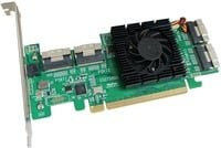 HighPoint SSD7580B PCIe 4.0x16 RAID Controller Karte für 8x U.2 NVMe SSDs in Grün - Bild 1