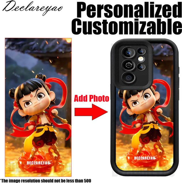 Personalisierbare Handyhülle mit Foto-Spiegel-Effekt für Samsung Galaxy S25 Ultra S24 FE S23 S22 S21 S20 Plus 5G, Matte Hardcase Abdeckung in Schwarz und Mehrfarbig - Bild 1