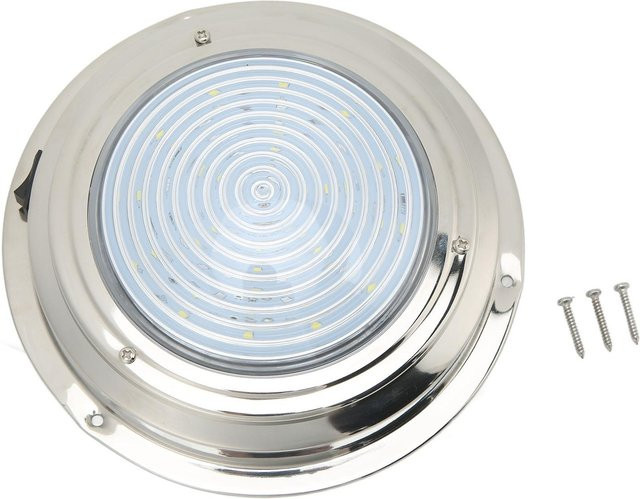 Fishine LED-Innenraumleuchte für Boot, Wohnmobil und Wohnwagen aus Edelstahl mit 18 LEDs, Weißes Licht, IP65 wasserdicht - Bild 1
