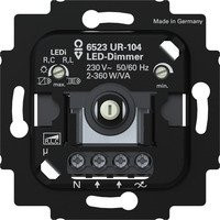 Busch-Jaeger LED-Dimmer 2- und 3-Draht mit Neutralleiter-Klemme Typ 6523 UR-104 in Schwarz (matt) - Bild 1