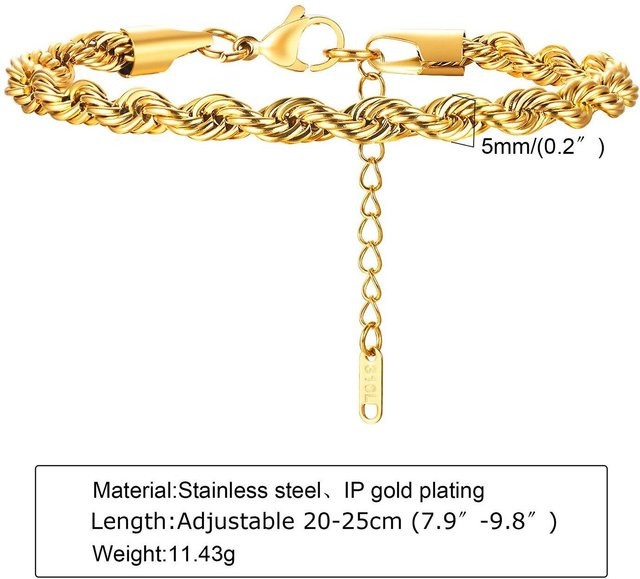 Lucky Star Jewelry Armband, Edelstahl, Gold Kupferfarben, Zirkon, Herren - Bild 1