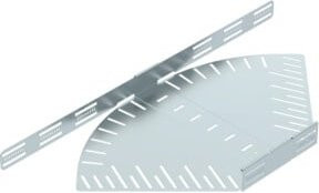 OBO Bettermann Bogen winkelverstellbar RB W 640 FS, bandverzinkt, Farbe: Silber, Breite: 6,0 cm, Tiefe: 40,0 cm - Bild 1