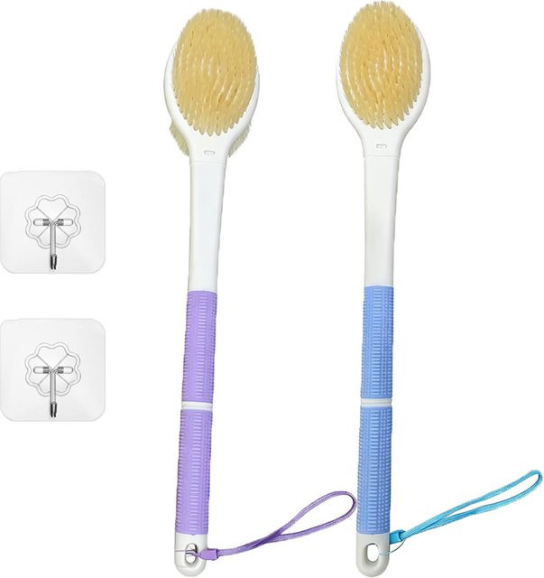 ZaMoSmile Rückenschrubber, Badebürste mit langem Griff, blau, Unisex - Bild 1
