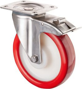 BS Rollen Transportrolle aus Edelstahl in Silber, H: 120 cm, B: 28 cm, T: 200 cm - Bild 1