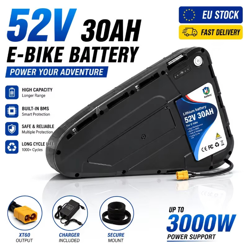 DAWEIKALA Lithium-Ionen-Akku für Elektrofahrräder 48V 52V 20Ah Schwarz - Bild 3