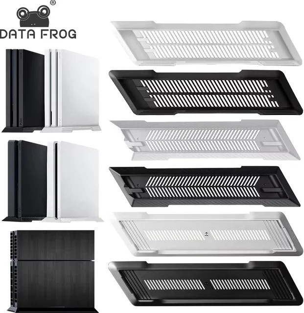 DATA FROG Vertikaler Ständer für PS4 Fat Console, rutschfester Basishalter zur Kühlung und Stützhalterung für dein Spielzubehör - Bild 1