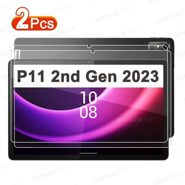 2 Stück HD Displayschutzfolie aus gehärtetem Glas für Lenovo Tab P11 2. Generation 2023 11,5 Zoll, transparent - Bild 1