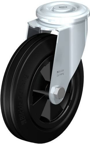 Blickle LER-VPP 180G Lenkrolle in Schwarz mit Stahlgehäuse, Rad-Durchmesser: 180 mm, Tragfähigkeit: 170 kg - Bild 1