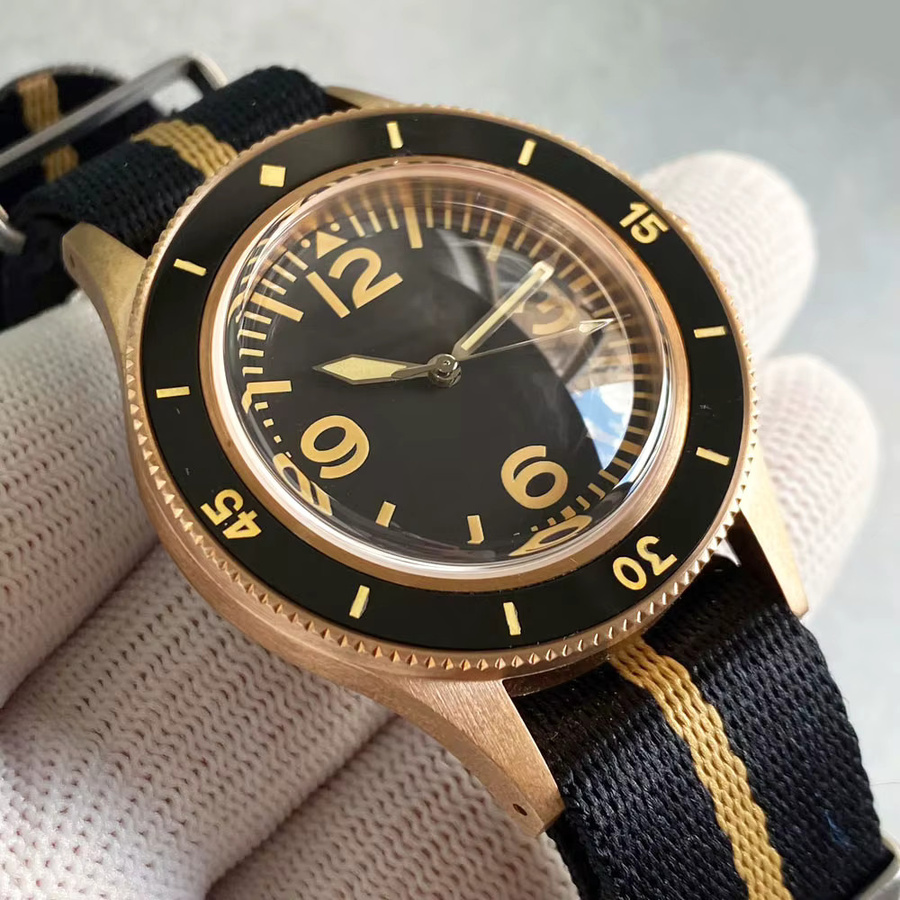 tandorio Taucheruhr, Automatik, Bronze, Grün, 40 mm, Herren - Bild 1