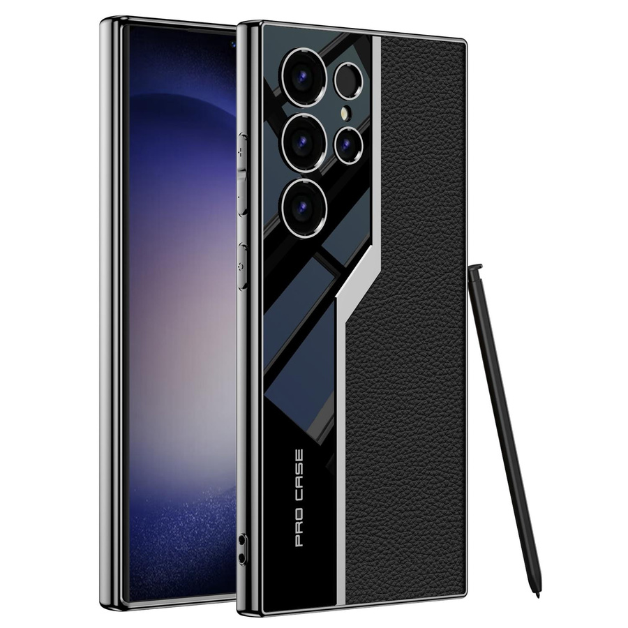 Luxuriöse ultradünne Leder-Schutzhülle mit Stift für Samsung Galaxy S24 Ultra Plus 5G inklusive Kameraschutz - Bild 5