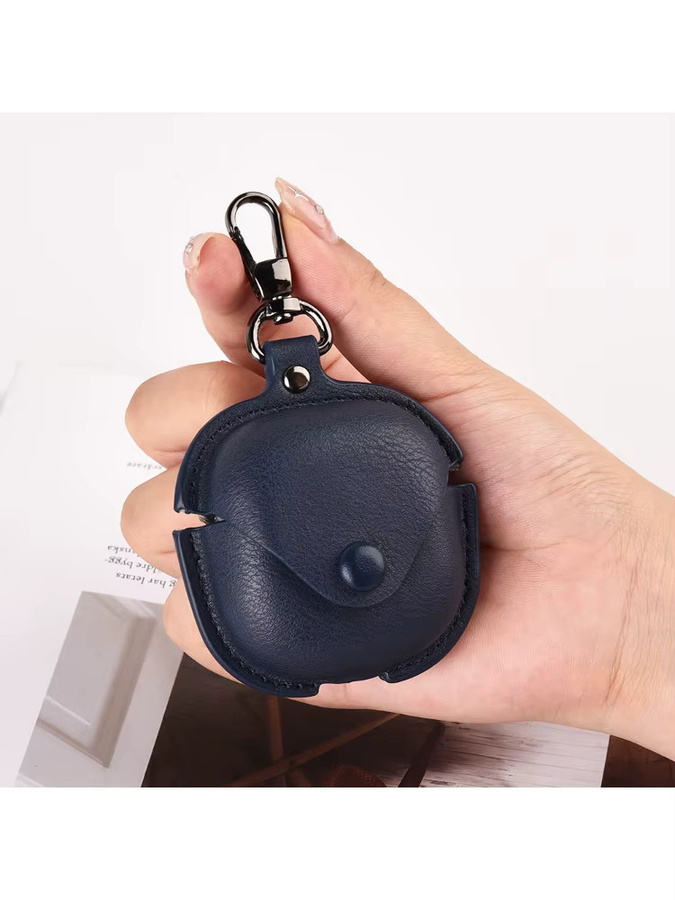 Luxuriöse Lederhülle für Samsung Galaxy Buds 4 und Galaxy Buds 4 Pro in Gelb mit Schlüsselanhänger - Bild 7
