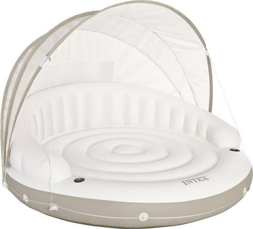 Intex Canopy Island Badeinsel mit abnehmbarem Sonnenschutz und 2 Getränkehaltern, B/T: 199 x 150 cm - Bild 1