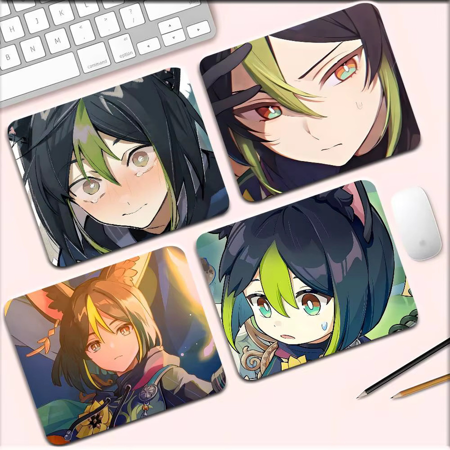 Tighnari Genshin Impact Mauspad Rutschfeste Schreibtischunterlage für Tastatur und Laptop, Mehrfarbig - Bild 2