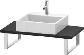 Duravit Konsole Compact L-Cube in Graphit Matt B: 80 cm, T: 48 cm, H: 3 cm - Bild 1