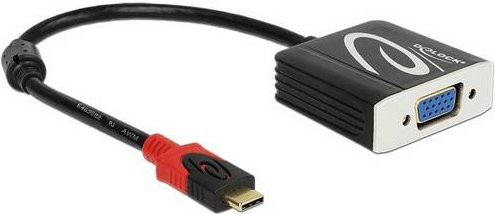 Delock USB-C auf VGA Adapter Schwarz 62994 0,2 m - Bild 1