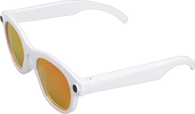 KaiSai KI-Smart-Brille mit 8MP 1080P Kamera für Videoaufnahmen und Echtzeit-Übersetzung, weiße Unisex-Sonnenbrille mit Blaulichtfilter und Rundform - Bild 1
