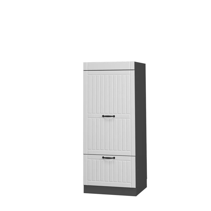 Vicco Mikrowellenschrank Fame-Line Küchenregal in Landhaus-Optik, Weiß/Anthrazit, B: 60 cm, H: 153,6 cm, T: 58 cm - Bild 2