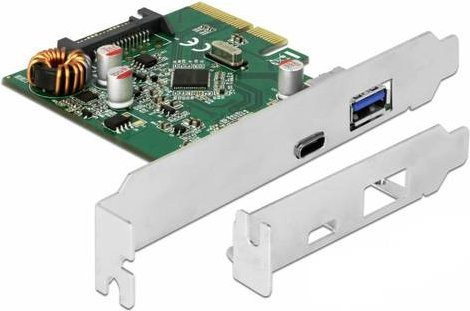 Delock 90299 USB-Erweiterungskarte PCIe mit 1x USB-C und 1x USB-A Anschluss - Bild 1