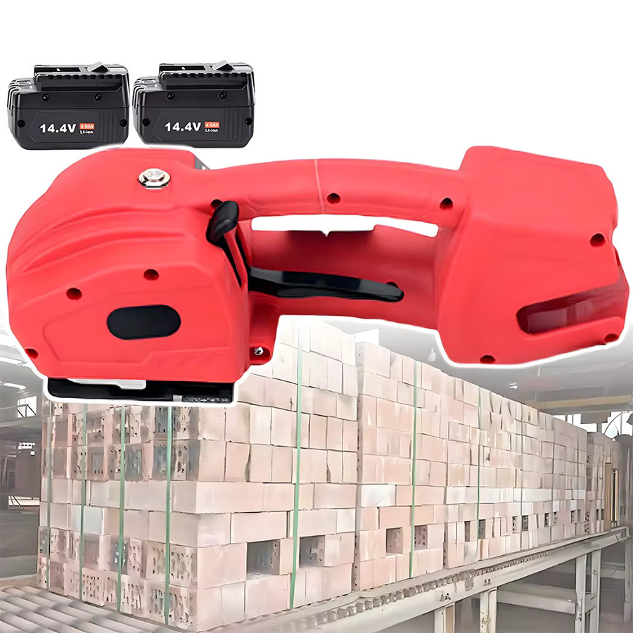 Podofo Elektrische Umreifungsmaschine in Rot mit 3800 N Spannkraft und EU-Stecker - Bild 6