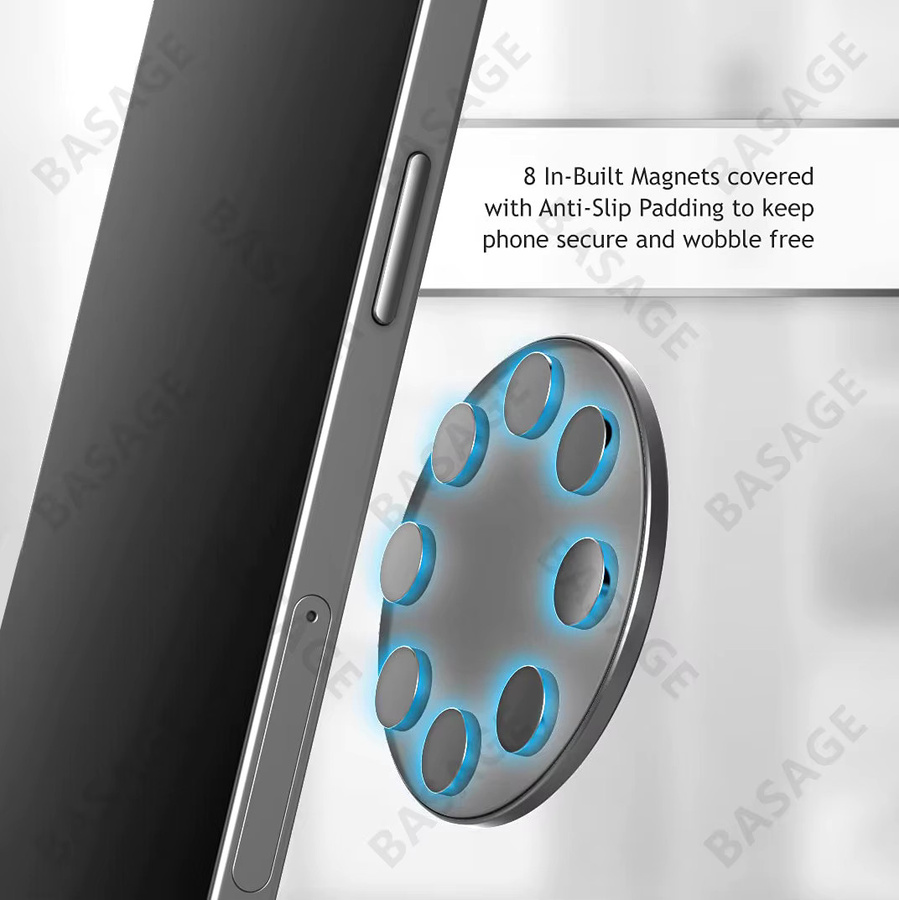 Magnetische Wandhalterung für iPhone 14 13 12 Pro Max Plus Mini, selbstklebende MagSafe-Halterung in Schwarz - Bild 2