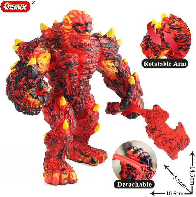 Oenux Jurassische Welt Mythischer Dinosaurier Drache Tiger Golem Löwe Schneemänner Rinder Actionfiguren ab 3-6 Jahre - Bild 1