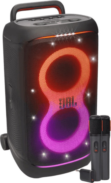 JBL PartyBox 520 Bluetooth Lautsprecher mit kabellosem Mikrofonset in Schwarz - Bild 1