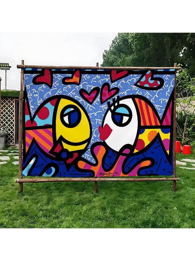 Britto Art Cartoon Flagge Wandbehang Multicolor als Wanddekoration - Bild 7