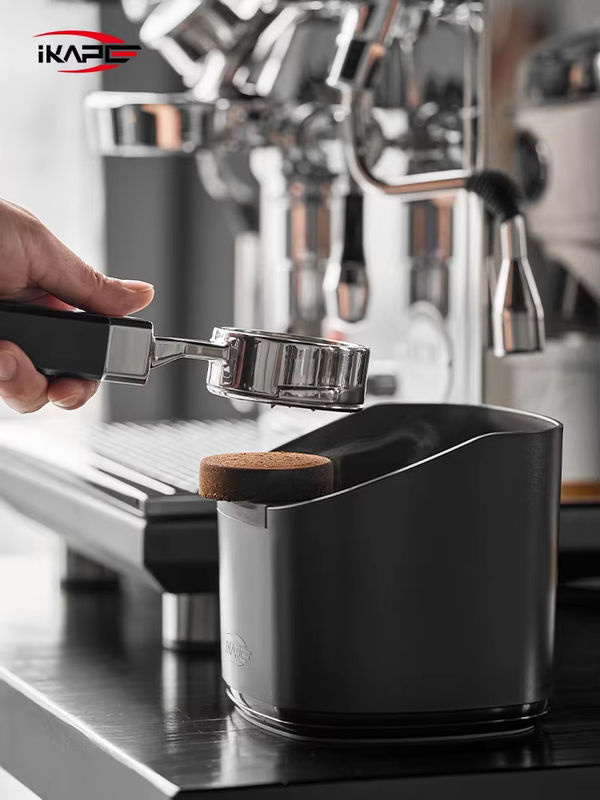 IKAPE V2 Espresso Knock Box aus Edelstahl in Schwarz zur Kaffeesatzentsorgung für Baristas - Bild 6