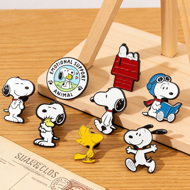 Bandai Snoopy & Woodstock Emaille-Brosche, Bunt, Kinder - Bild 1