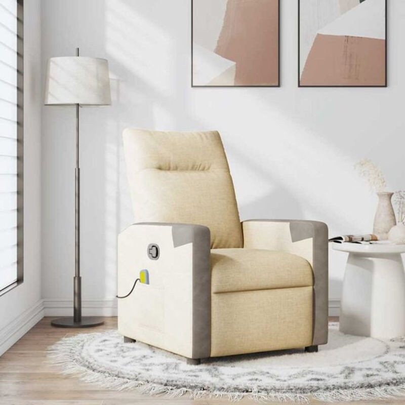 Modern Massagesessel von vidaxl aus Stoff in Beige oder Grau - Bild 1