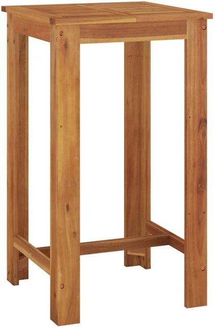 vidaXL Garten-Bartisch aus geöltem Akazien-Massivholz in Braun, B/T/H: 60 x 60 x 105 cm - Bild 1