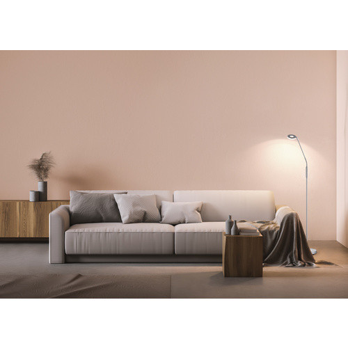 Fischer & Honsel Stehleuchte Dent mit integrierter LED in Silber, B: 23 cm, H: 150 cm - Bild 3