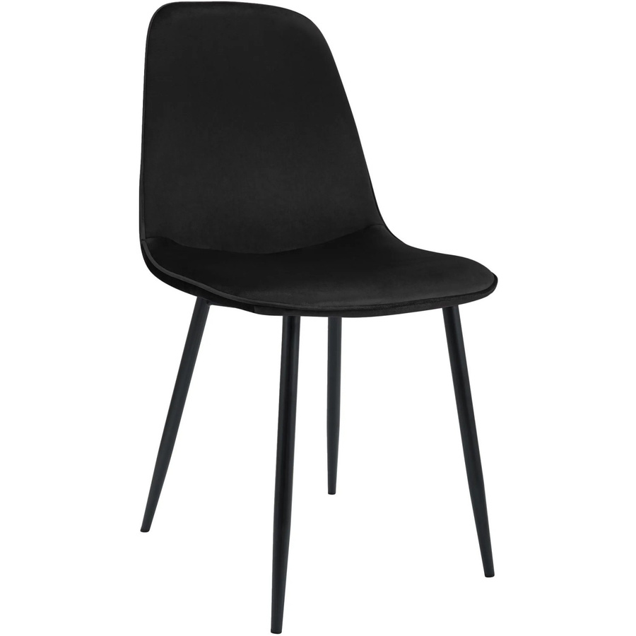 DELUKE Esszimmerstuhl RAZON in Schwarz aus Samt mit Metallgestell, B/T/H: 45 x 54 x 88 cm - Bild 2