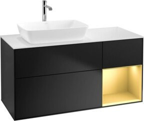 V&B Waschtischunterschrank Finion Wandbeleuchtung Blau Lackiert Breite: 120 cm, Tiefe: 50,1 cm, Höhe: 50,1 cm - Bild 1