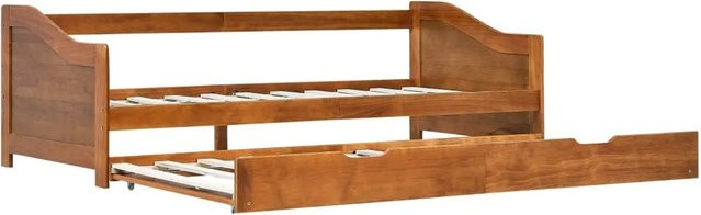 vidaXL Ausziehsofa Bettgestell aus Kiefernholz in Honigbraun, B/T/H: 90 x 200 x 66 cm - Bild 1