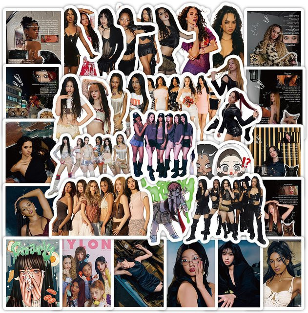Potdemiel KATSEYE Aufkleber, 78 Stück, Cartoon-Sticker - Bild 1