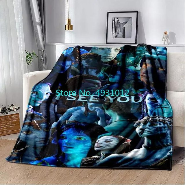 JMG Household Supplies Anime Avatar Plüschdecke aus Flanell und Sherpa, Blau, B x H: 70 x 100 cm - Bild 1