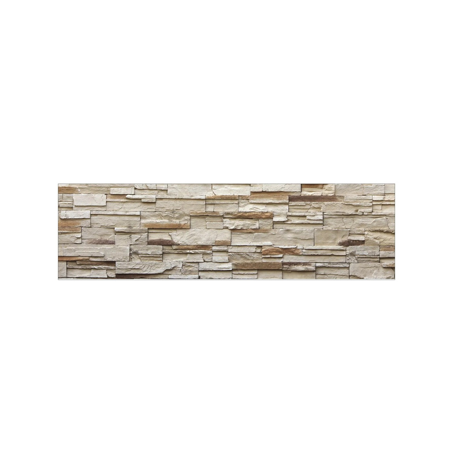 MySpotti Küchenrückwand Profix Cucina Rustical Bricks in Beige mit Stone Look und Aluminium-Elementen, Breite: 60 cm, Höhe: 210 cm - Bild 2
