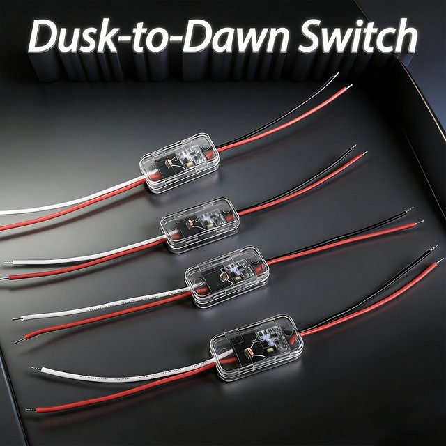Automatischer Lichtsensor-Schalter mit Fotozelle für die Straßenbeleuchtung, Dämmerungsschalter DC12V/24V 5A, transparent - Bild 1