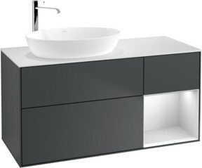 V&B Waschtischunterschrank Finion in Grau lackiert, Breite: 120 cm, Tiefe: 50,1 cm, Höhe: 50,1 cm - Bild 1