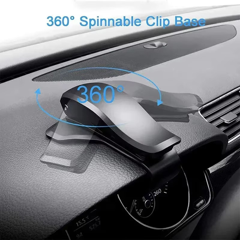 Universeller Autotelefonhalter für das Armaturenbrett in Schwarz mit 360-Grad-Halterung für GPS und Smartphones wie iPhone und Samsung - Bild 5