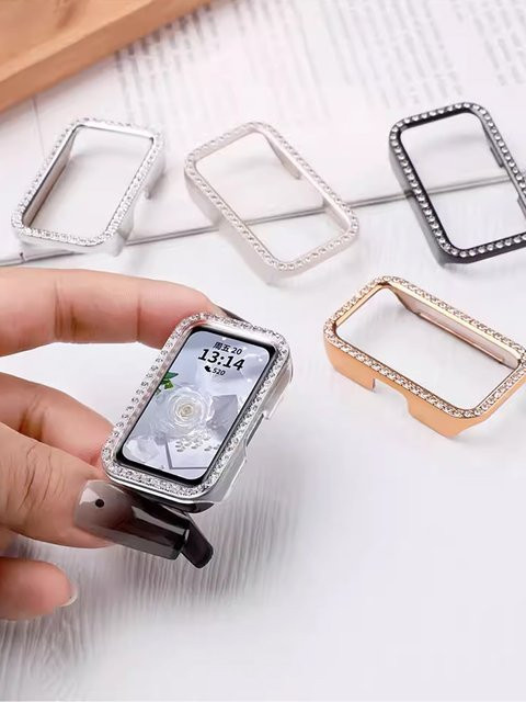 LCAPLE Schutzhülle für Huawei Band 11, PC, Silber, Diamant, Kristall - Bild 1