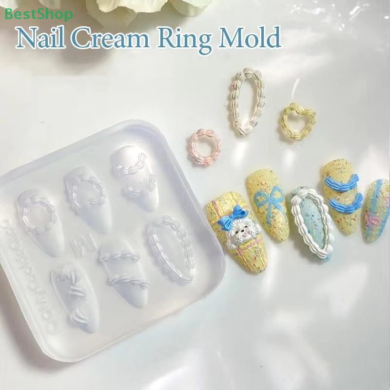 HNKMP Nageldesign Silikonform 3D Blumen Relief, Transparent - Bild 2