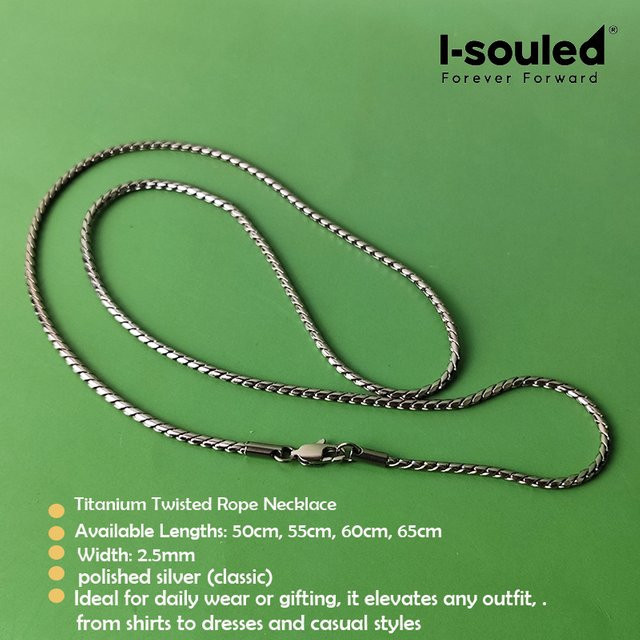 i-souled Halskette Titan, gedrehtes Seil, 2,5 mm, Unisex - Bild 1