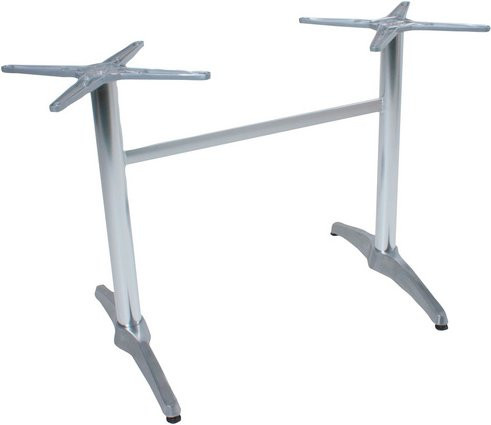 Garden Pleasure Tischgestell Brenta Doppelwangen aus Aluminium in Silber matt - Bild 1