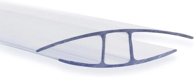 KARAT H-Profil Verbinder für Doppelstegplatten und Hohlkammerplatten aus Polycarbonat, transparent, Länge: 121 cm, Stärke: 16 mm - Bild 1