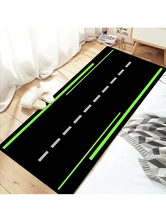 VIKAMA Motorrad-Rennmatte rutschfester Biker-Teppich für Garage und Schlafzimmer - Bild 4